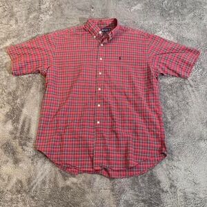 Ralph Lauren red checkered short sleeve button-up Blake Shirt